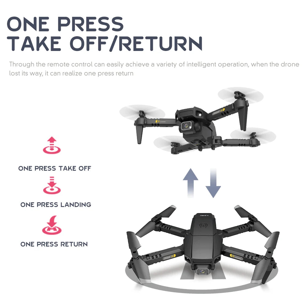 HJ78 Mini Drone, one press take off/return can easily achieve a variety of