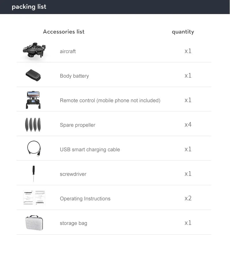 XYRC K80 PRO MAX GPS Drone, packing list quantity aircraft xl body battery (mobile phone not included