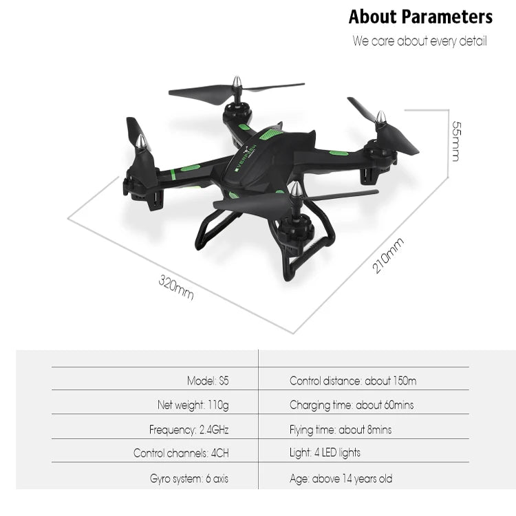 S5 Drone, s5 ccntrol distance cbcut