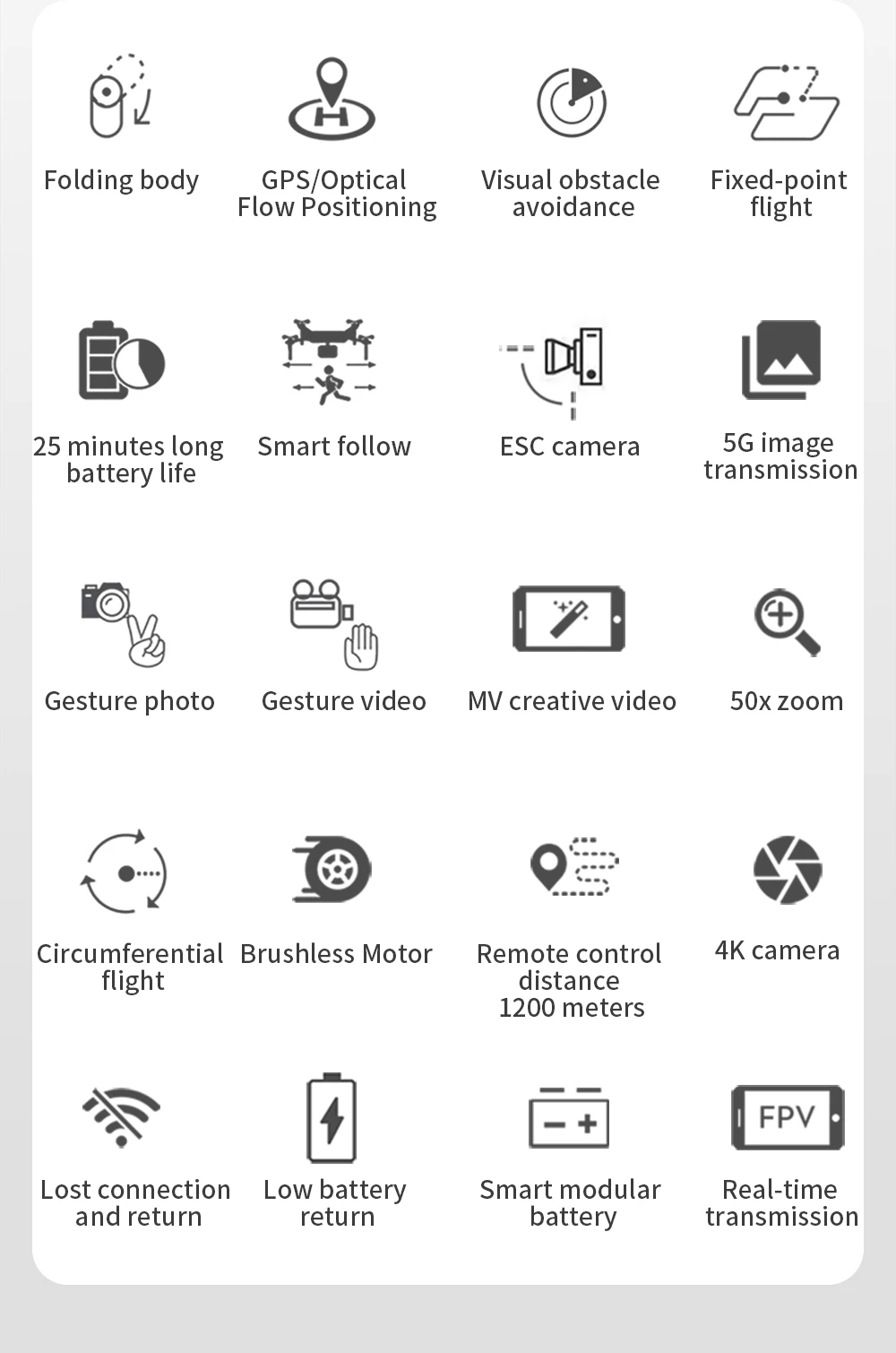 L900 PRO SE Drone, smart follow esc camera 5g image battery life transmission gesture photo gesture