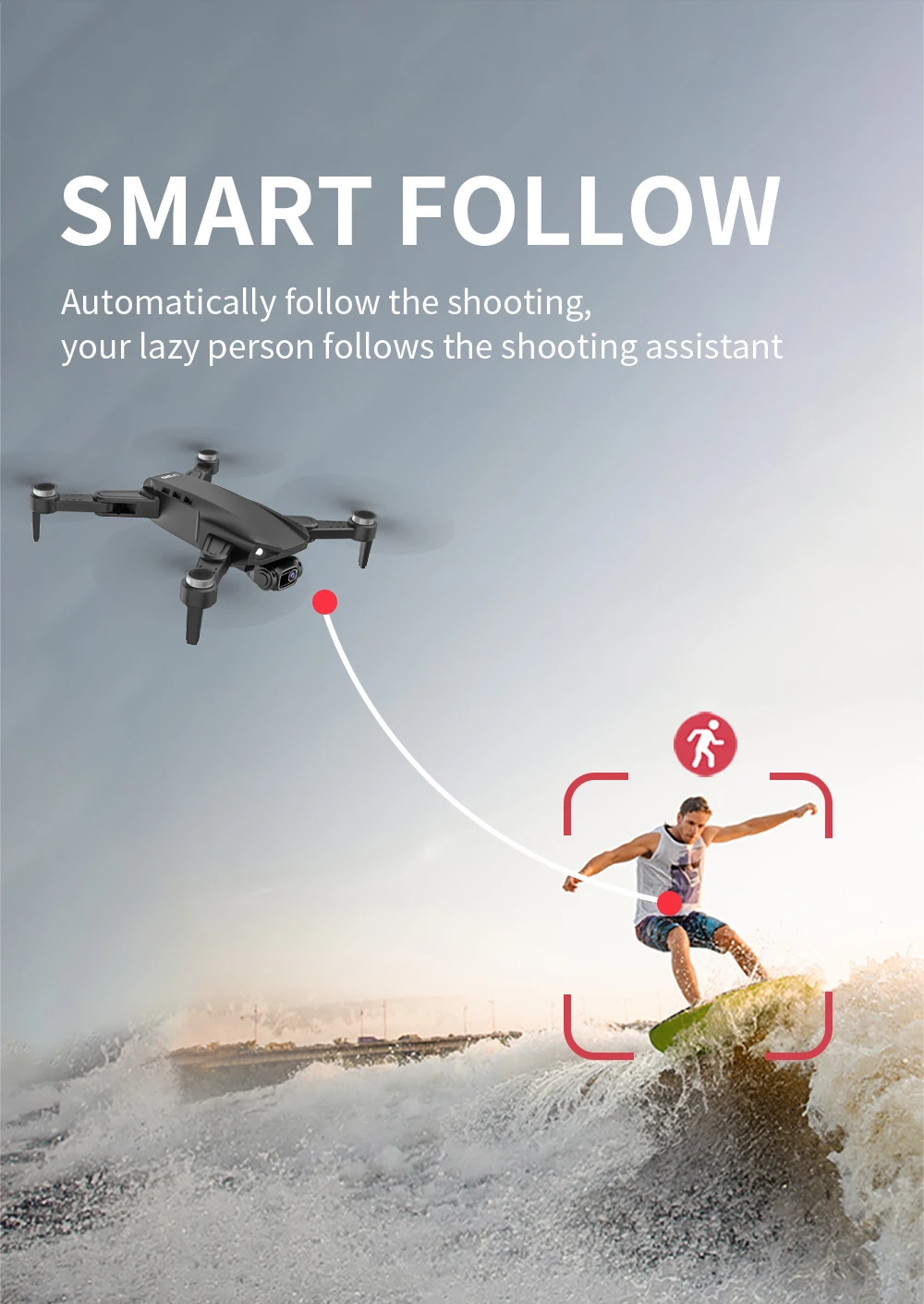 L900 PRO SE Drone, smart follow automatically follow the shooting; your person follows the shooting assistant