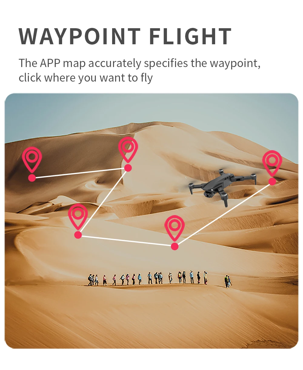 L900 PRO SE Drone, waypoint flight the app map accurately specifies the waypoint .