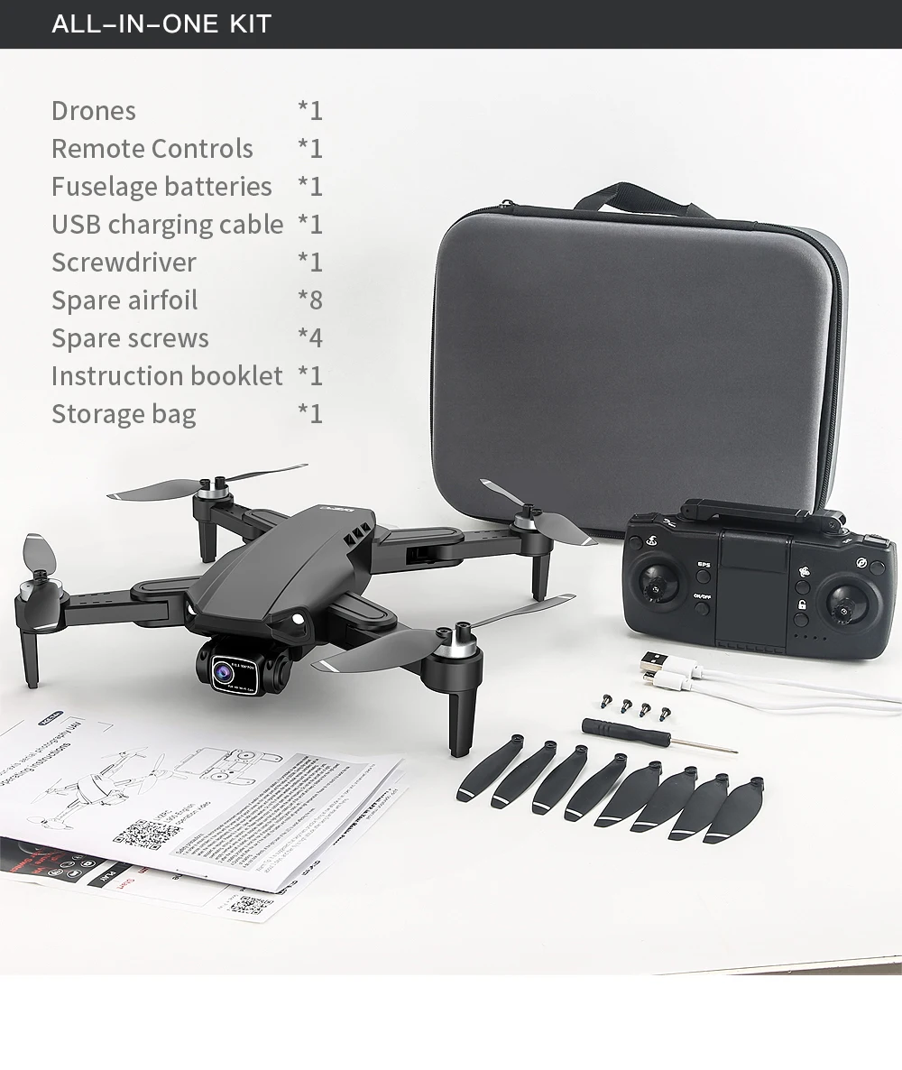 L900 PRO SE Drone, kit includes fuselage batteries usb charging cable *1 screwdriver