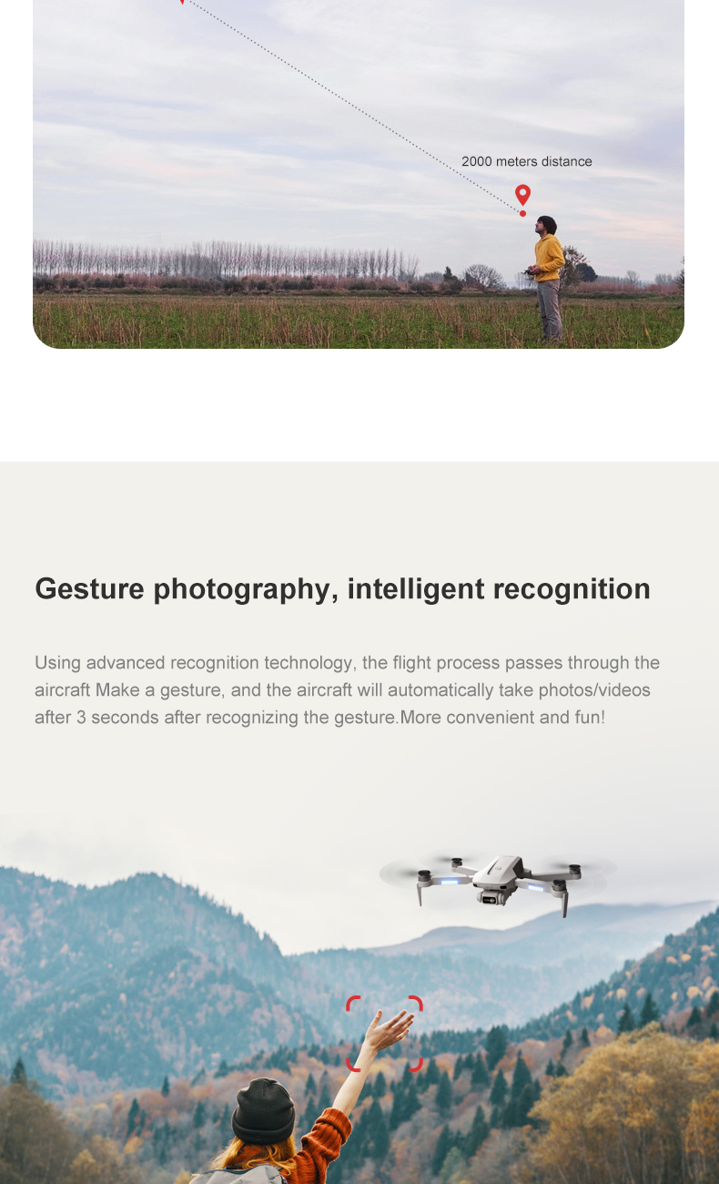 4DRC F8 Drone, the aircraft will automatically take photoslvideos after 3 seconds after 