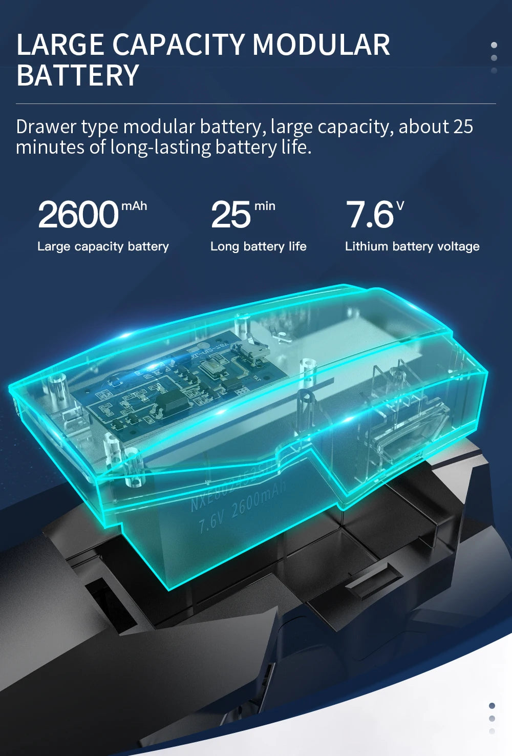 ZLL SG107 PRO Drone, mah min 2600' 25 7.6 large capacity battery long battery