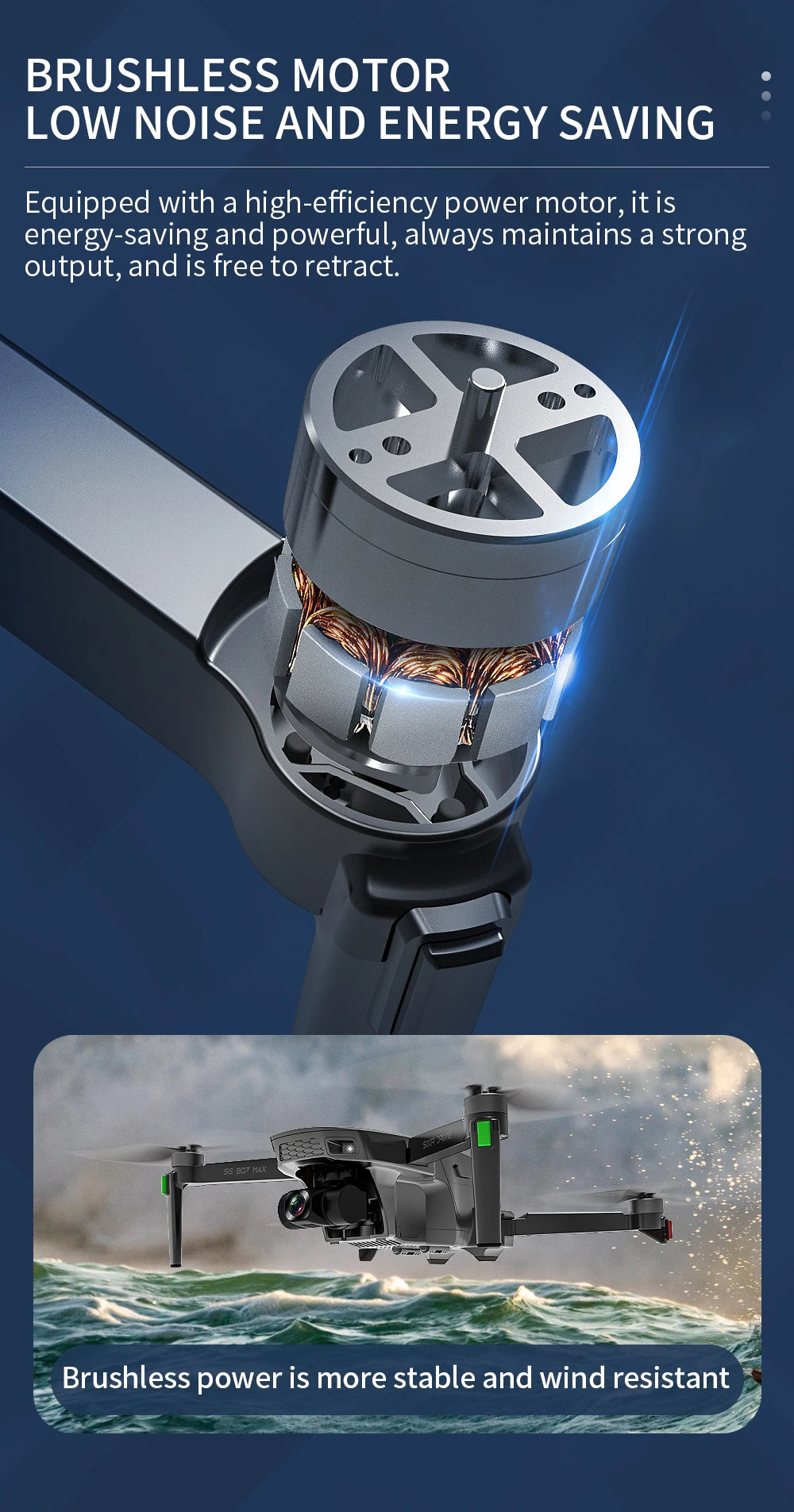 ZLL SG107 PRO Drone, brushless motor low noise and energy saving equipped with a high-