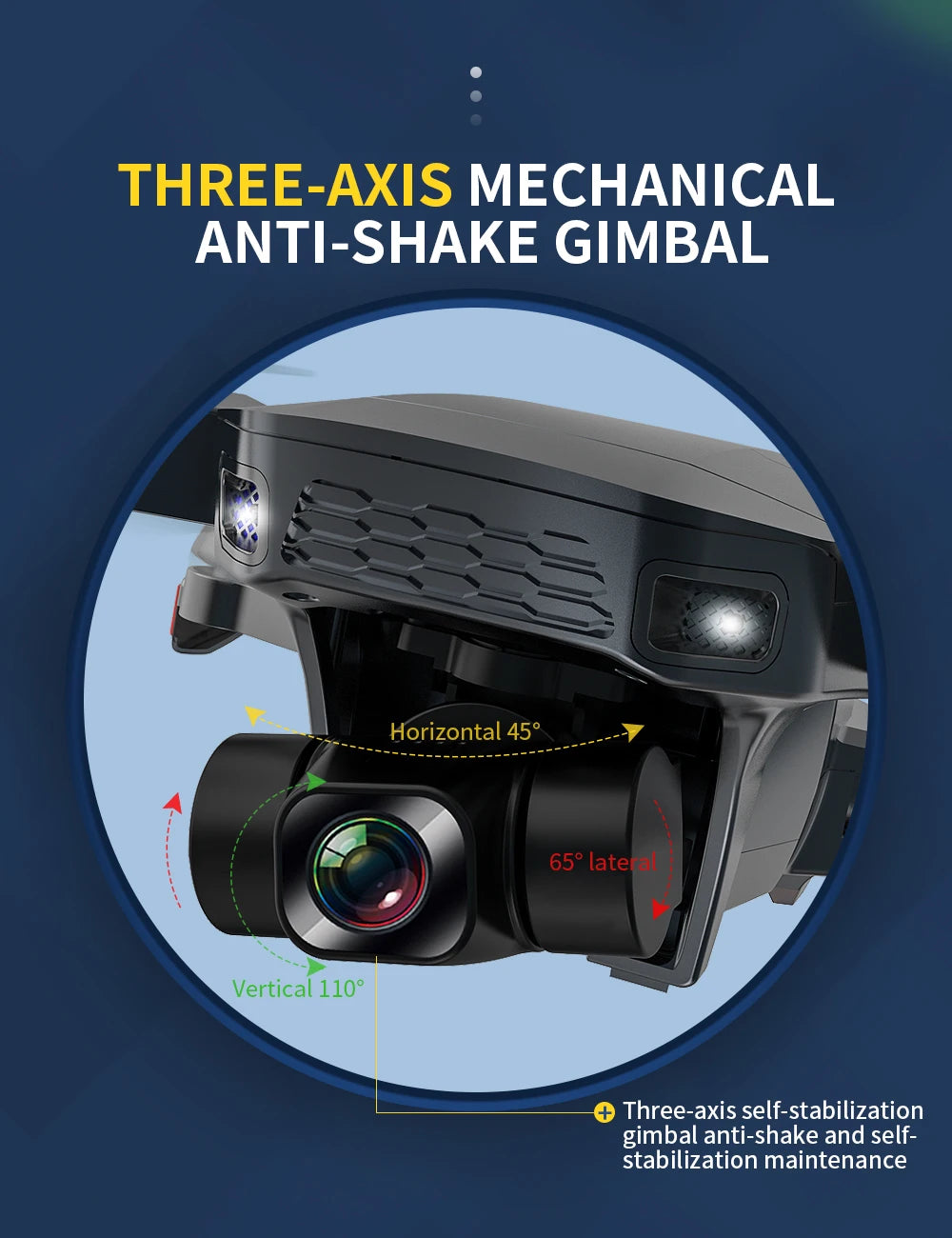 ZLL SG107 PRO Drone, three-axis mechanical anti-shake gimbal horizontal 4