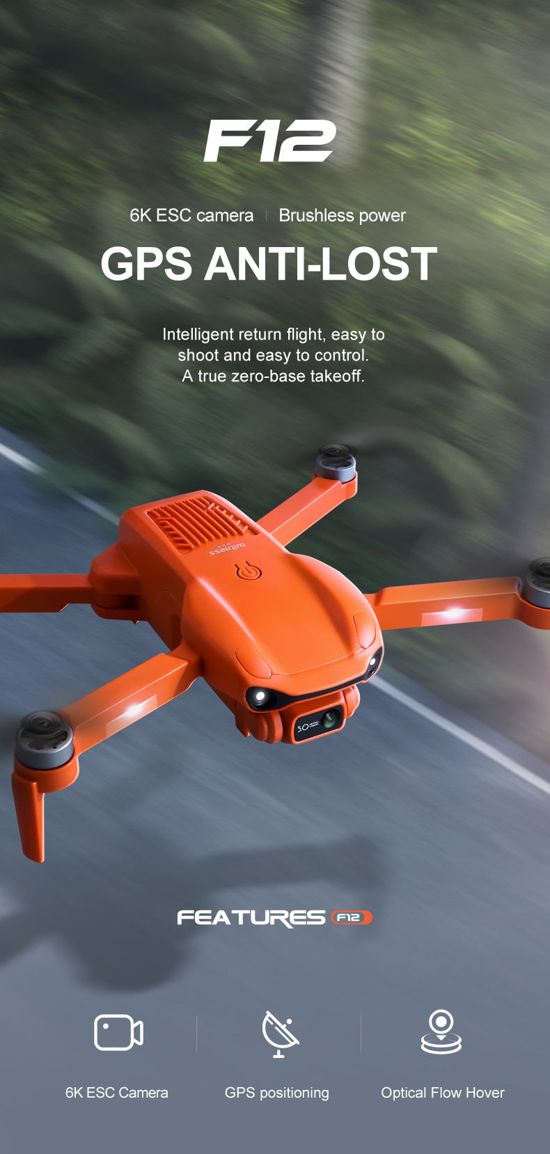 F12 Drone, f1z 6k esc camera brushless power g