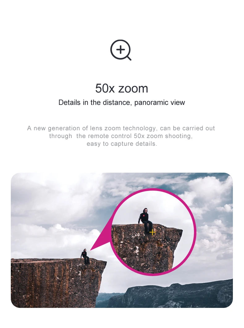 F6 Drone, new generation of lens zoom technology, can be carried out through the remote