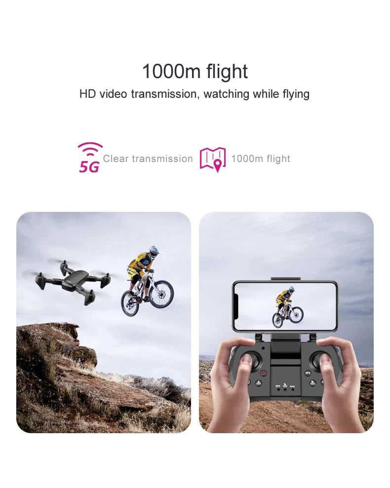 F6 Drone, 100om flight hd video transmission, watching while flying clear