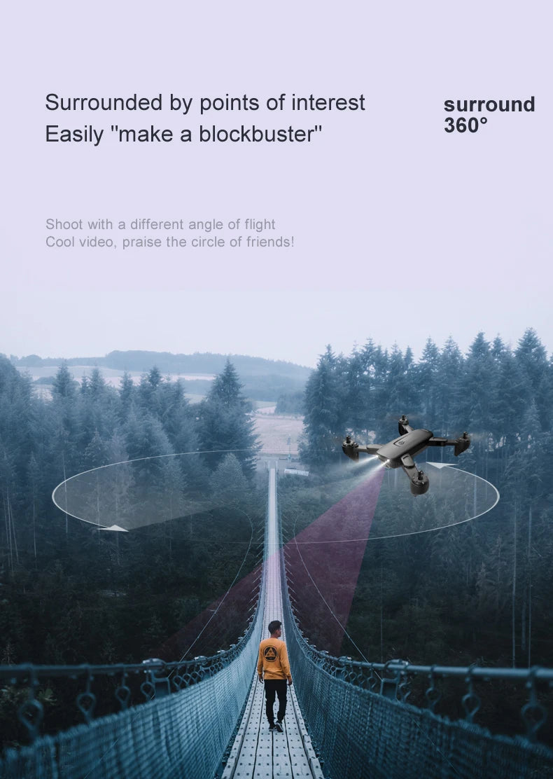 F6 Drone, 3609 shoot with a different angle of flight cool video, praise