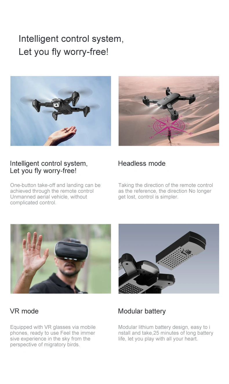 F6 Drone, headless mode lets you fly worry-freel one-button
