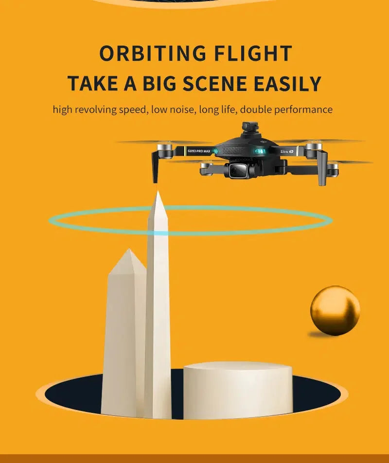 GD93 Pro Max Drone, orbiting flight take a big scene easily high revolving