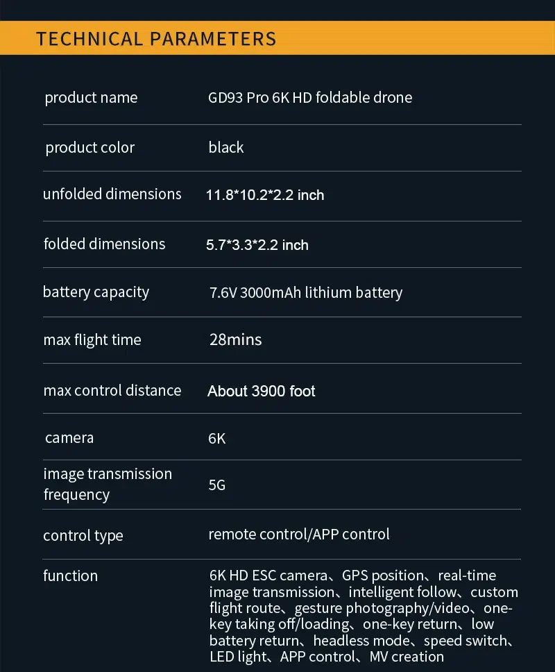 GD93 Pro Max Drone, gd93 pro max drone features : 1080p 