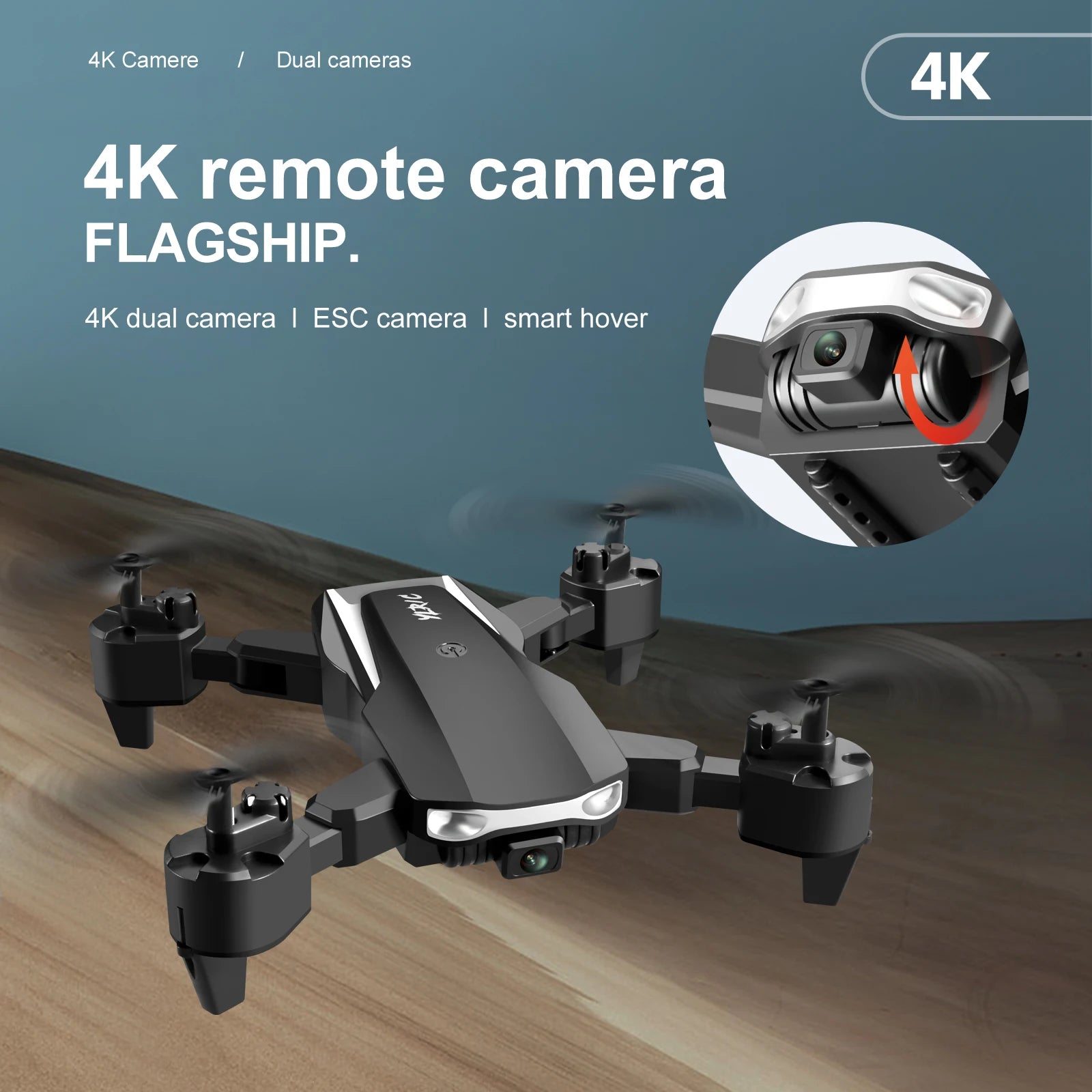 S90 طائرة صغيرة بدون طيار - كاميرا 4K عالية الدقة بزاوية واسعة ESC 1080P WiFi Fpv كاميرات مزدوجة الارتفاع تحافظ على ألعاب طائرات الهليكوبتر للأولاد 15 S90 Mini Drone, 4k camere dual cameras 4k 4k remote camera flagship .