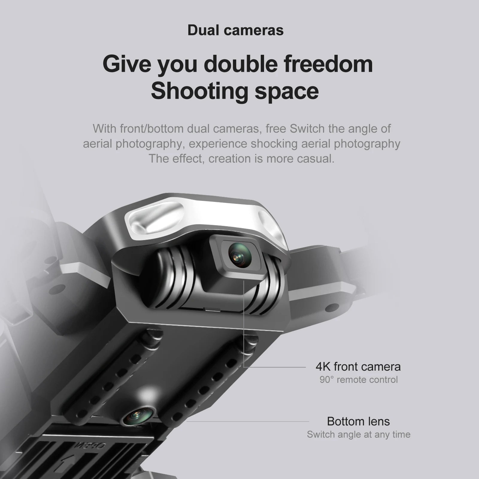 S90 طائرة صغيرة بدون طيار - كاميرا 4K عالية الدقة بزاوية واسعة ESC 1080P WiFi Fpv كاميرات مزدوجة الارتفاع تحافظ على ألعاب طائرات الهليكوبتر للأولاد 22 S90 Mini Drone, dual cameras give you double freedom shooting space with frontlbottom dual cameras