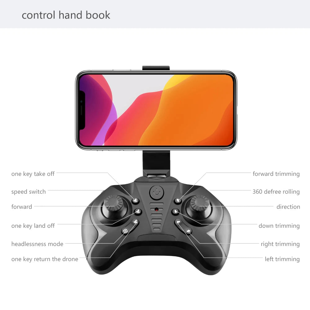 XYRC 2023 New Mini Drone, control hand book one key take off forward trimming speed switch 6 360 de