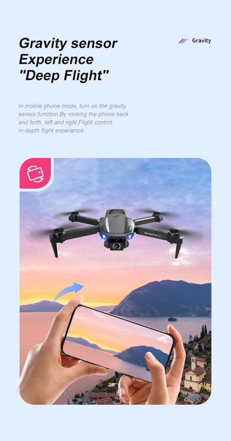 4DRC V22 Drone, ematy's gravity sensor enables "deep flight"