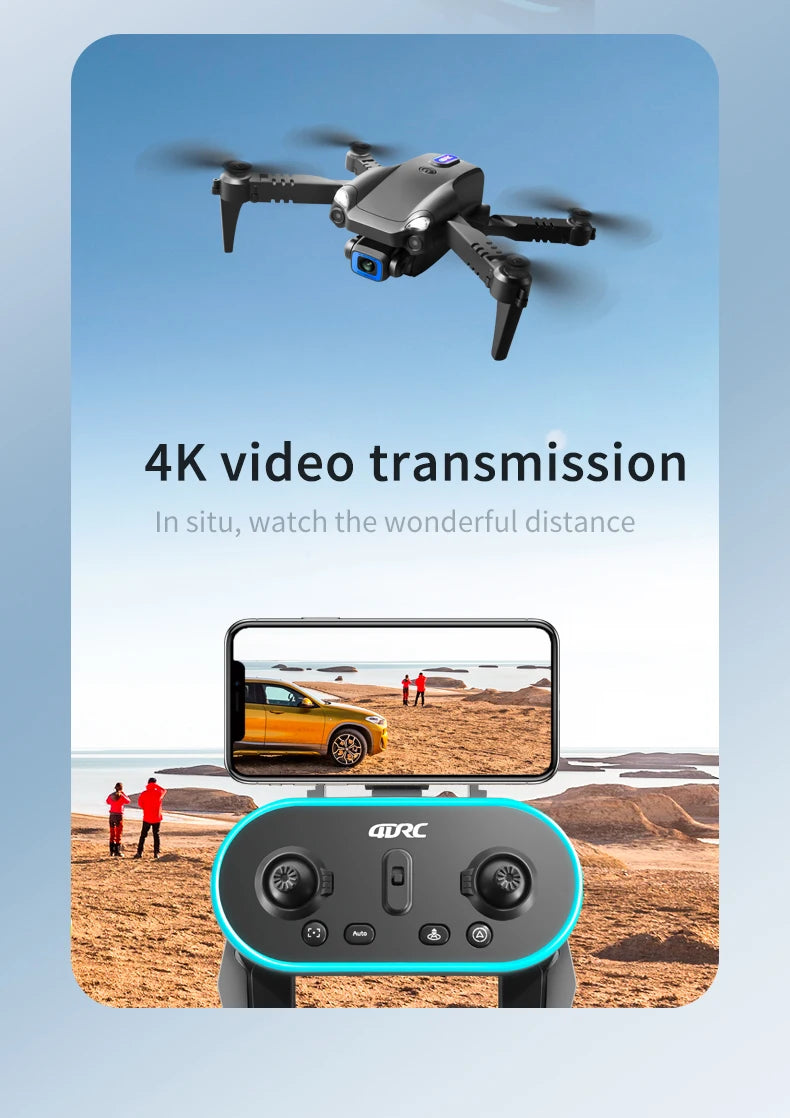 طائرة بدون طيار 4DRC V20 - كاميرا مزدوجة احترافية عالية الدقة بدقة 4k fpv بدون طيار مع ارتفاع يحافظ على طائرات بدون طيار للتصوير الفوتوغرافي وطائرة هليكوبتر قابلة للطي كوادكوبتر بدون طيار 38 4DRC V20 Drone, 4k video transmission in situ, watch the wonderful distance aur
