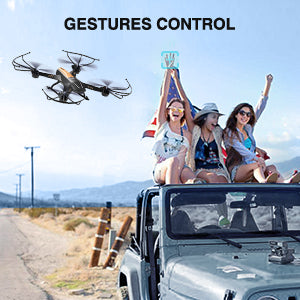 طائرة بدون طيار ATTOP A8 - طائرة بدون طيار FPV أكبر حجمًا بدقة 1080 بكسل مع كاميرا بمفتاح واحد لبدء التشغيل/التحويم/جهاز تحكم عن بعد للأطفال في الأرض/التطبيق/التحكم في الصوت/الإيماءات، 24 دقيقة من الطيران المنخفض، تصميم آمن للتحذير من البطارية 18 ATTOP A8 Drone, simple commands such as "forward/backward/left side/right