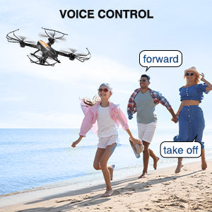 طائرة بدون طيار ATTOP A8 - طائرة بدون طيار FPV أكبر حجمًا بدقة 1080 بكسل مع كاميرا بمفتاح واحد لبدء التشغيل/التحويم/جهاز تحكم عن بعد للأطفال في الأرض/التطبيق/التحكم في الصوت/الإيماءات، 24 دقيقة من الطيران المنخفض، تصميم آمن للتحذير من البطارية 19 ATTOP A8 Drone, download the w fpv app to unlock the racing drone