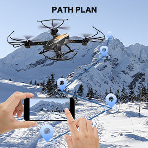 طائرة بدون طيار ATTOP A8 - طائرة بدون طيار FPV أكبر حجمًا بدقة 1080 بكسل مع كاميرا بمفتاح واحد لبدء التشغيل/التحويم/جهاز تحكم عن بعد للأطفال في الأرض/التطبيق/التحكم في الصوت/الإيماءات، 24 دقيقة من الطيران المنخفض، تصميم آمن للتحذير من البطارية 20 ATTOP A8 Drone, its 4 propeller guards to avoid accidental cutting
