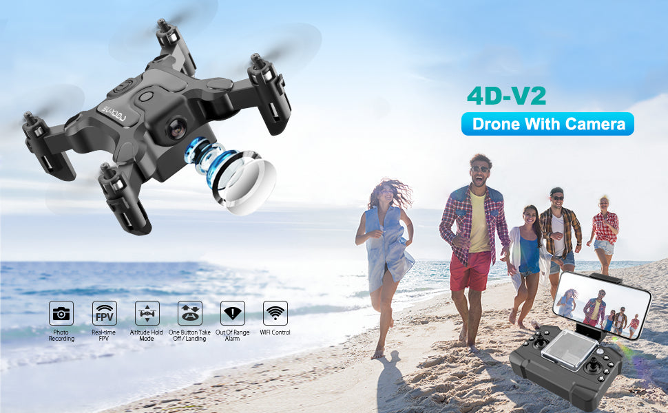 DRONEEYE 4DV2 无人机，带摄像头的无人机 ptcio feal-