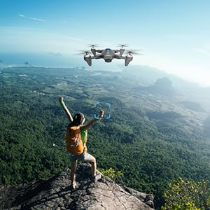 DEERC D10 Drone, speed adjustment 3 speed modes (low/medium/high) make