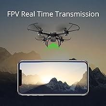 طائرة بدون طيار DEERC D50 - مع كاميرا للبالغين 2K Ultra HD FPV فيديو مباشر بزاوية واسعة 120 درجة، تثبيت الارتفاع، وضع مقطوعة الرأس، صورة شخصية للإيماءات، وظائف نقاط الطريق RC Quadcopter مع بطاريتين وحقيبة ظهر 8 DEERC D50 Drone, the d50 can perform 360° flips, rolls and circles