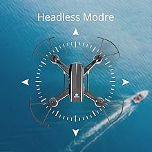 طائرة بدون طيار DEERC D50 - مع كاميرا للبالغين 2K Ultra HD FPV فيديو مباشر بزاوية واسعة 120 درجة، تثبيت الارتفاع، وضع مقطوعة الرأس، صورة شخصية للإيماءات، وظائف نقاط الطريق RC Quadcopter مع بطاريتين وحقيبة ظهر 12 DEERC D50 Drone, headless mode is a built-in ability for a drone