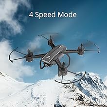 طائرة بدون طيار DEERC D50 - مع كاميرا للبالغين 2K Ultra HD FPV فيديو مباشر بزاوية واسعة 120 درجة، تثبيت الارتفاع، وضع مقطوعة الرأس، صورة شخصية للإيماءات، وظائف نقاط الطريق RC Quadcopter مع بطاريتين وحقيبة ظهر 13 DEERC D50 Drone, weight: 6.28 oz flight time: 12 minutes per battery