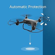 طائرة بدون طيار DEERC D50 - مع كاميرا للبالغين 2K Ultra HD FPV فيديو مباشر بزاوية واسعة 120 درجة، تثبيت الارتفاع، وضع مقطوعة الرأس، صورة شخصية للإيماءات، وظائف نقاط الطريق RC Quadcopter مع بطاريتين وحقيبة ظهر 14 DEERC D50 Drone, the drone can be controlled with voice comments like "take-off"