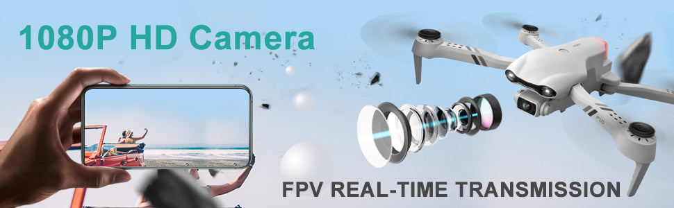 DRONEEYE 4DF10 Foldable Drone - with 1080P Camera, 1080p hd camera fpv real-time