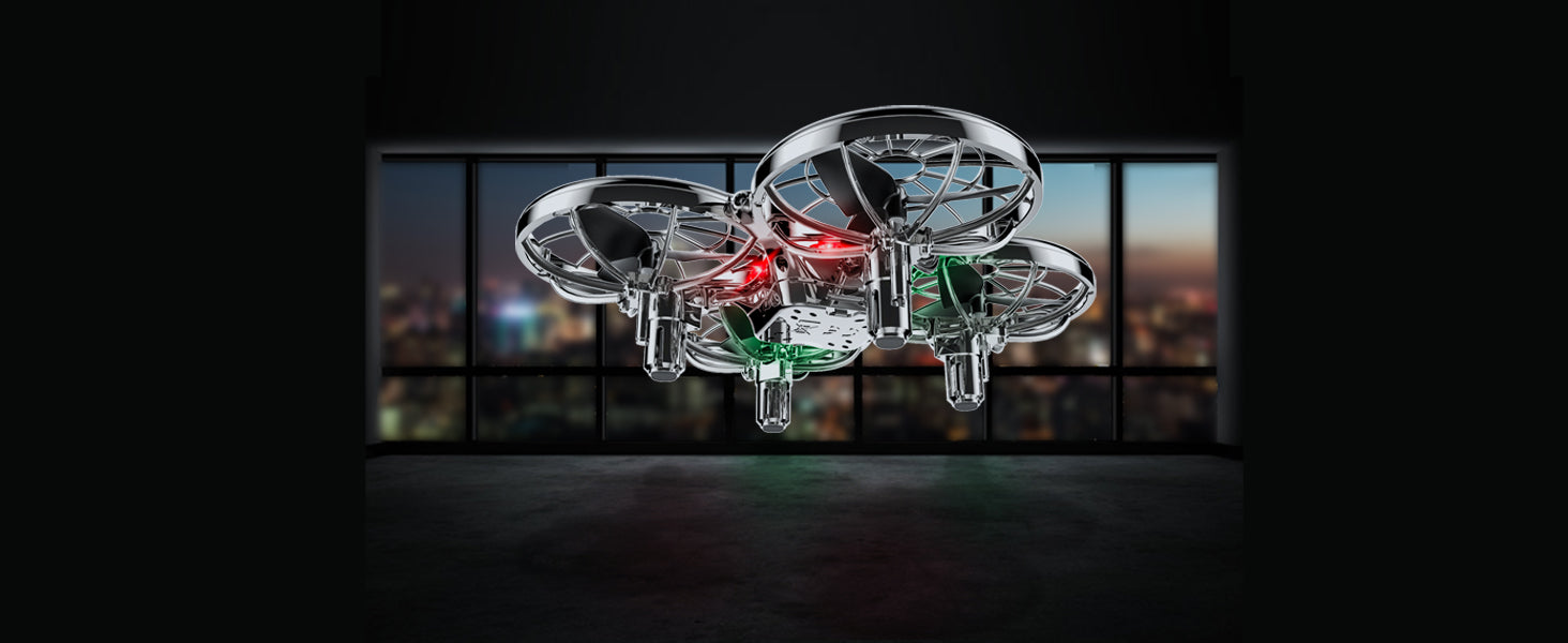 طائرة رباعية المراوح SYMA X100 مع عوائق تجنب تلقائي، مغطاة بغطاء أمان، قلاب 360 درجة، ضوء LED، سرعتان للأطفال، ألعاب الأولاد والبنات، طائرات بدون طيار تعمل يدويًا للأطفال 9 easy to operate it with high/low speed mode