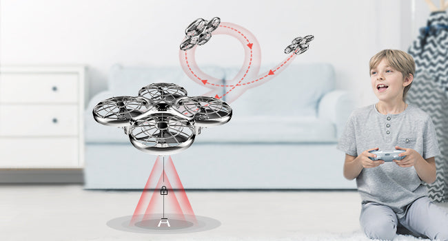 طائرة رباعية المراوح SYMA X100 مع عوائق تجنب تلقائي، مغطاة بغطاء أمان، قلاب 360 درجة، ضوء LED، سرعتان للأطفال، ألعاب الأولاد والبنات، طائرات بدون طيار تعمل يدويًا للأطفال 10 easy to operate it with high/low speed mode