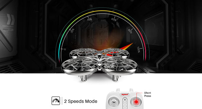طائرة رباعية المراوح SYMA X100 مع عوائق تجنب تلقائي، مغطاة بغطاء أمان، قلاب 360 درجة، ضوء LED، سرعتان للأطفال، ألعاب الأولاد والبنات، طائرات بدون طيار تعمل يدويًا للأطفال 11 the drone features covered by shell, no hurting by propellers