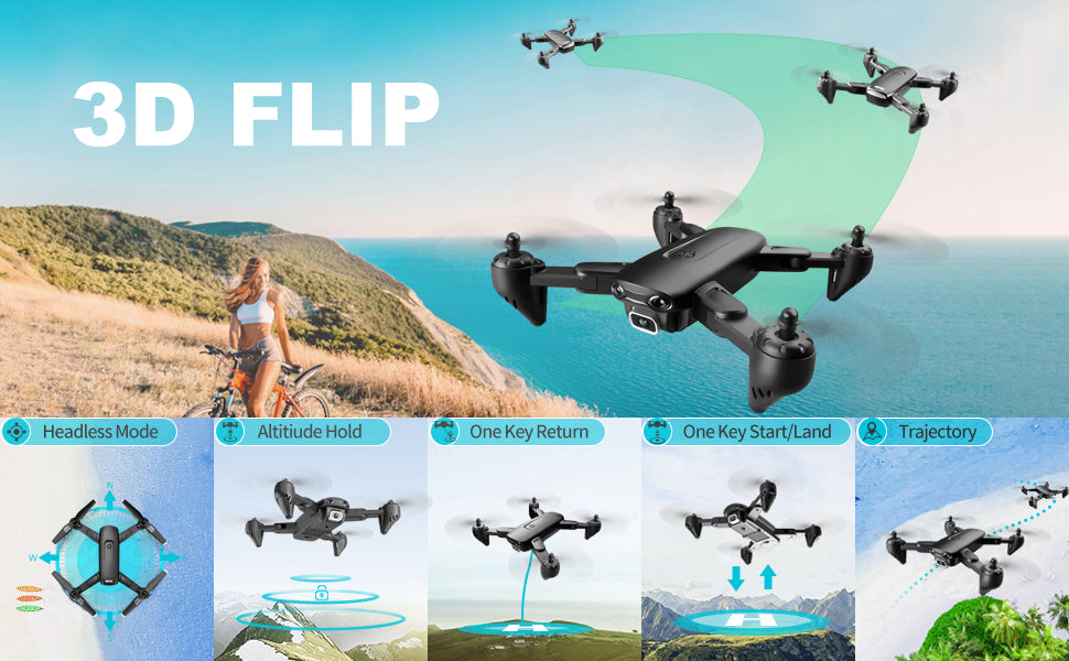 DRONEEYE 4DF6 Drone, 3d flip headless mode altitiude hold one return one