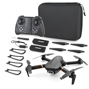 طائرة بدون طيار DRONEEYE 4DV4 - مع كاميرا 1080 بكسل للبالغين، HD FPV Live Video RC Quadcopter Helicopter للمبتدئين، هدايا ألعاب الأطفال، بطاريتان وحقيبة حمل، تثبيت الارتفاع، نقاط الطريق، قلاب ثلاثي الأبعاد، وضع بدون رأس 17 DRONEEYE 4DV4 Drone - with 1080P Camera, DRONEEYE 4DV4 Drone, the possibilities are endless when the sky is your playground