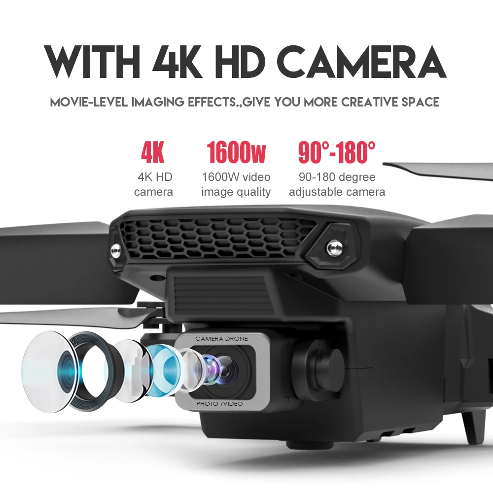 KBDFA E88 Pro Drone, with 4k hd camera movie-level imaging effects_give