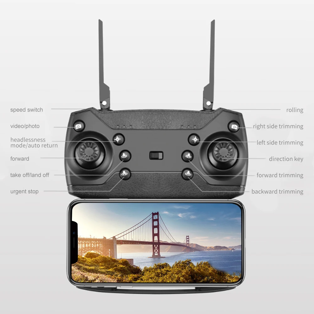 KBDFA E88 Pro Drone, speed switch videolphoto right side trimming headlessness modelauto return left