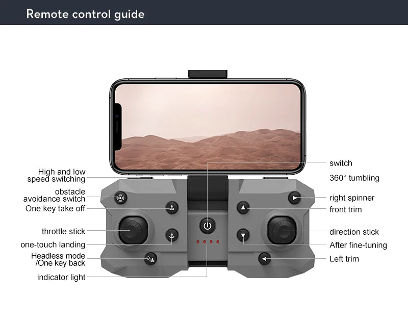 NEW K6 Drone, remote control guide switch and iow speeat switching 360" 
