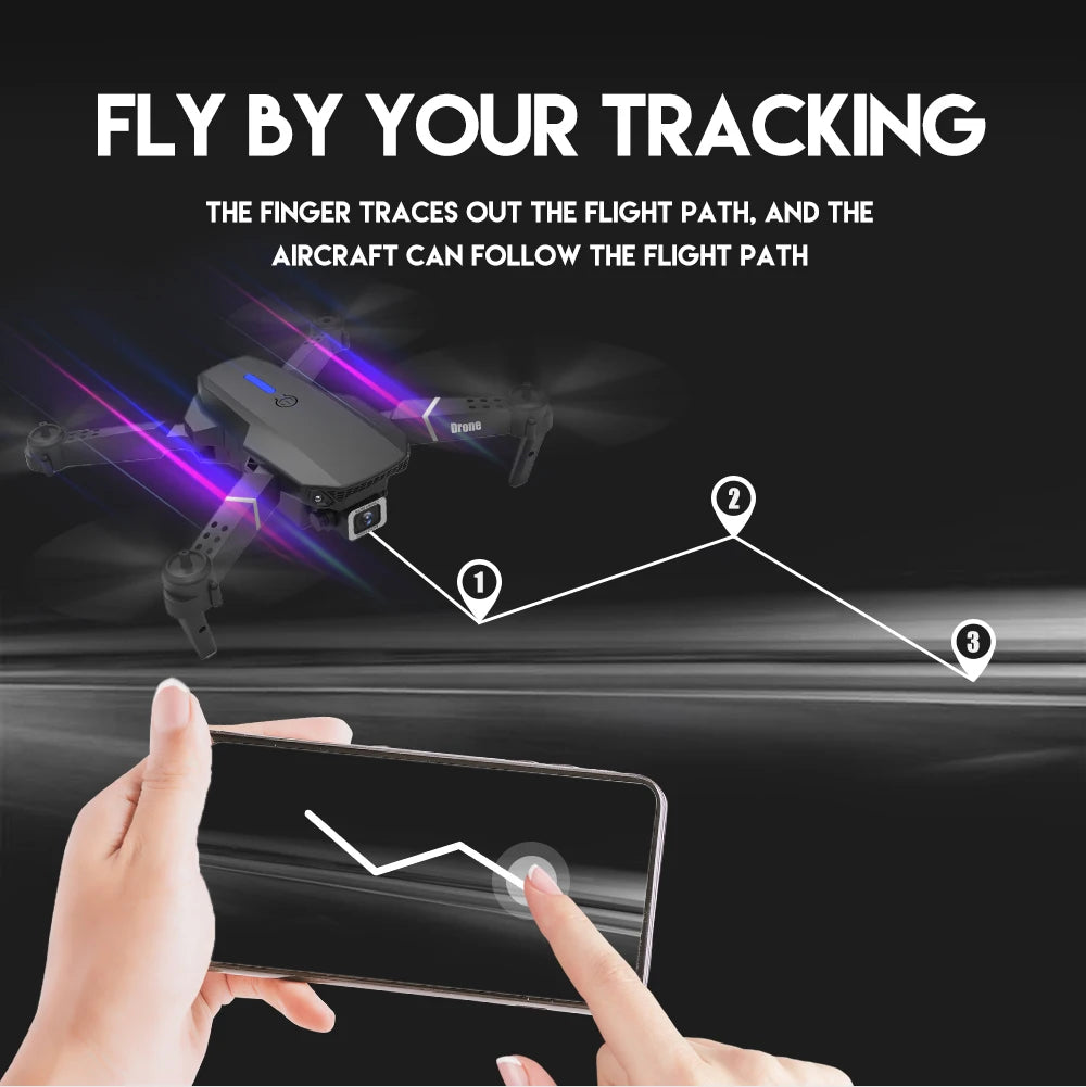 2024 E88 Pro Drone, drones can follow the flight path drones are able to follow