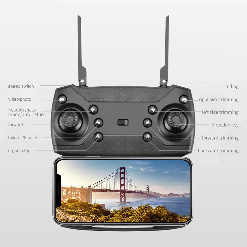 2024 E88 Pro Drone, speed switch videolphoto right side trimming headlessness modelauto return left