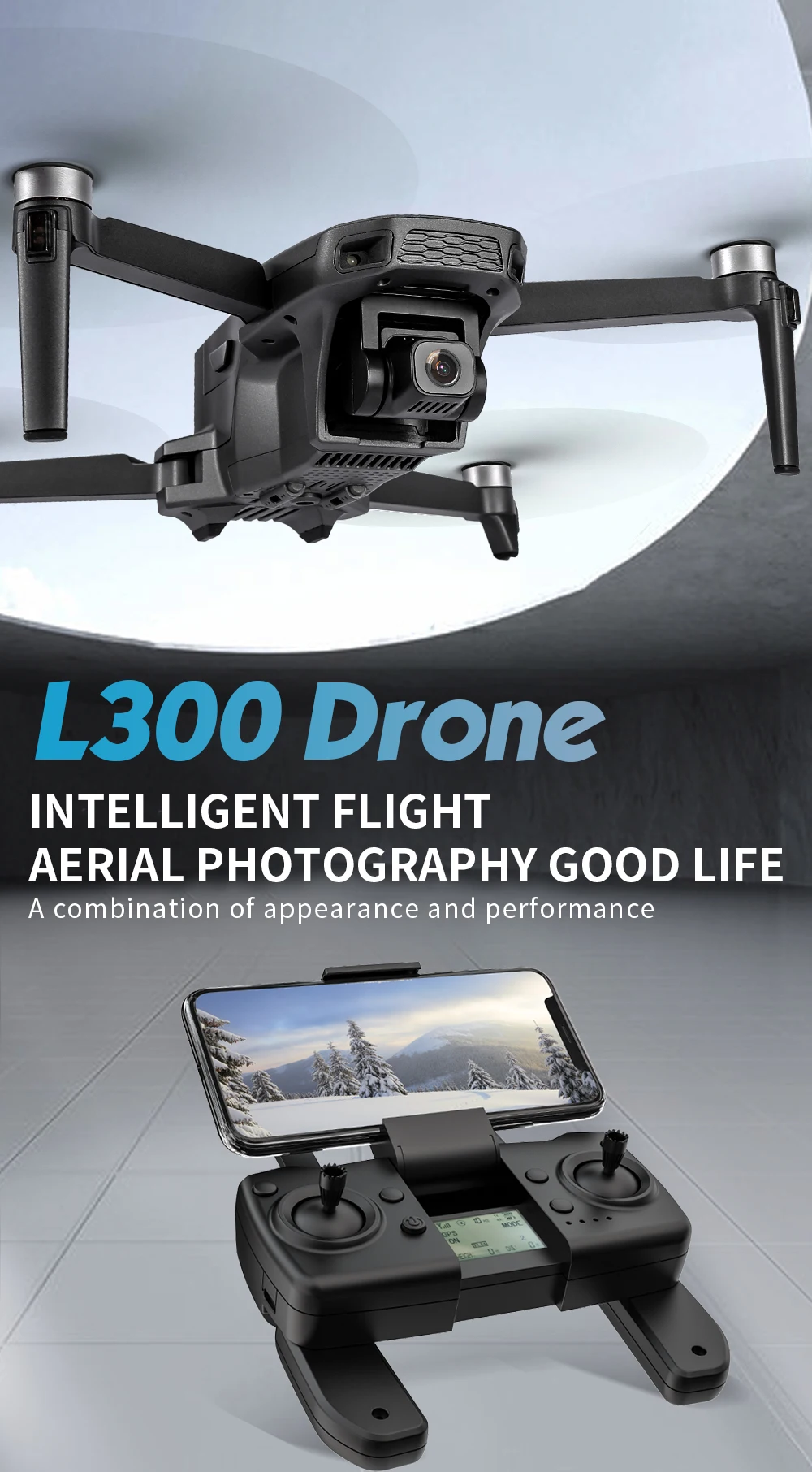 L300 Drone - كاميرا 4K GPS محرك بدون فرشاة 5G FPV Quadcopter 1.2km 25min RC Helicopter كاميرا مزدوجة 9 L300 Drone, l3o0 drone intelligent flight aerial photography good life combination of