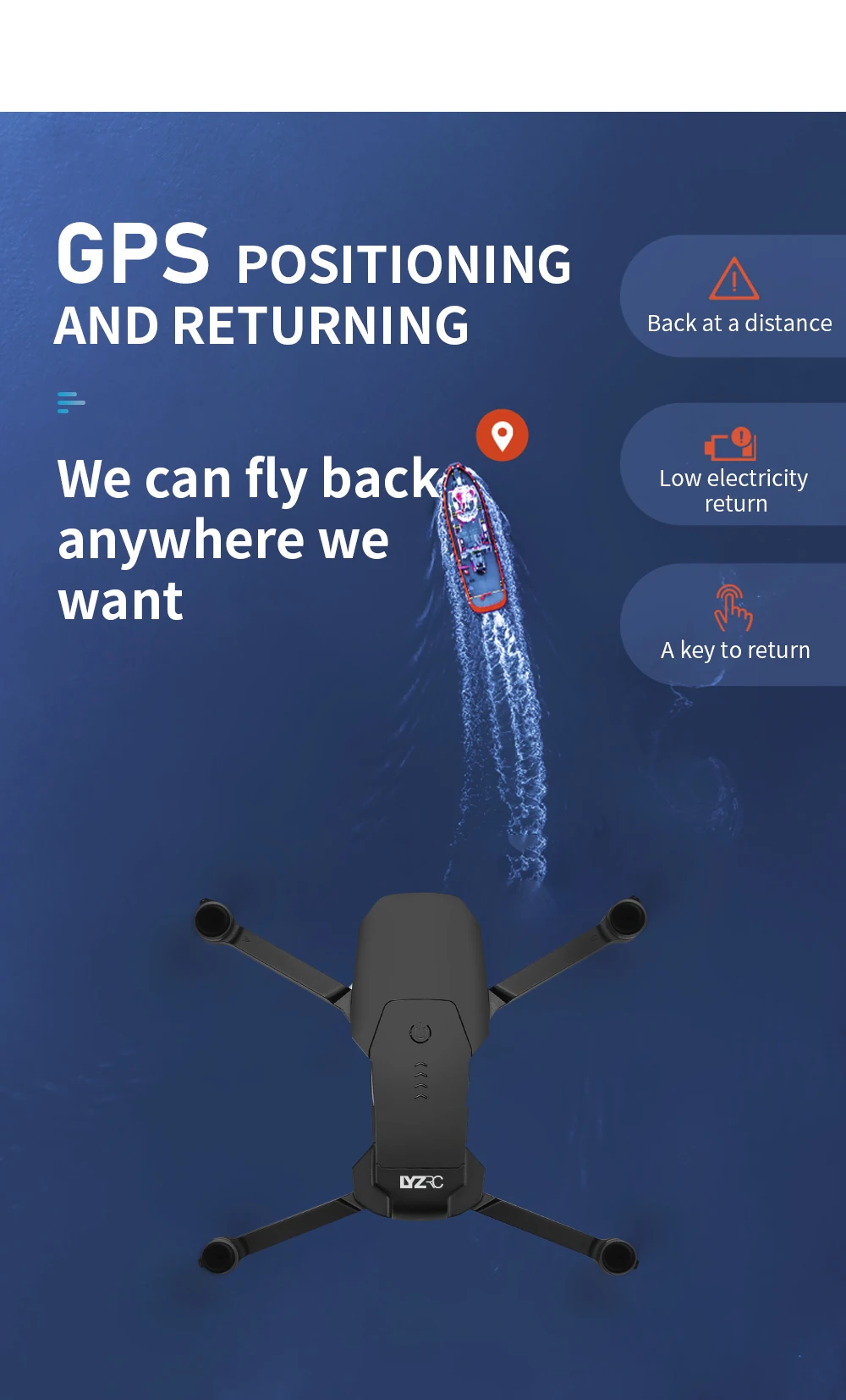 L300 Drone - كاميرا 4K GPS محرك بدون فرشاة 5G FPV Quadcopter 1.2km 25min RC Helicopter كاميرا مزدوجة 13 L300 Drone, gps positioning and returning back at a distance we can