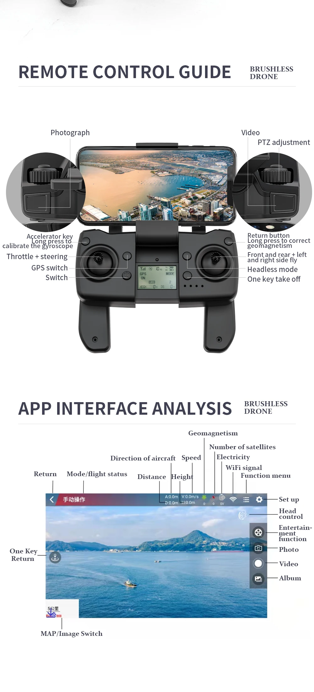 L300 Drone - كاميرا 4K GPS محرك بدون فرشاة 5G FPV Quadcopter 1.2km 25min RC Helicopter كاميرا مزدوجة 22 L300 Drone, tengypossope geol 58833ge