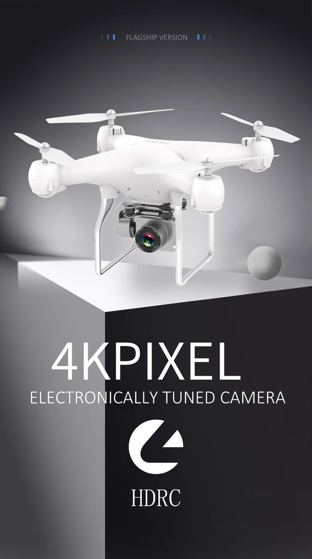 RC الطائرة بدون طيار FPV كوادكوبتر الطائرات بدون طيار مع كاميرا ESC 4K HD المهنية واسعة الزاوية التصوير الجوي حياة طويلة هليكوبتر التحكم عن بعد 25 RC Drone, flagship version 4kpixel electronically tuned camera hdr