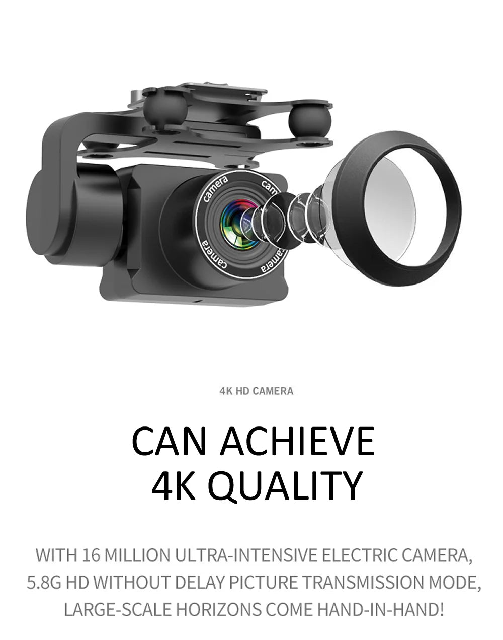 RC الطائرة بدون طيار FPV كوادكوبتر الطائرات بدون طيار مع كاميرا ESC 4K HD المهنية واسعة الزاوية التصوير الجوي حياة طويلة هليكوبتر التحكم عن بعد 32 RC Drone, 4k hd camera can achieve 4k quality with 16 million