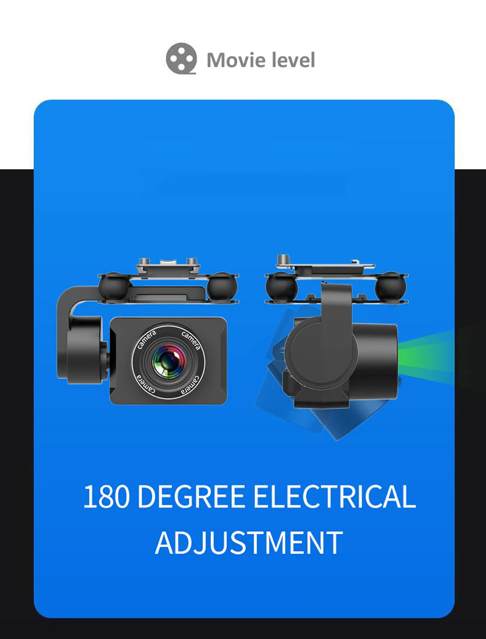 RC الطائرة بدون طيار FPV كوادكوبتر الطائرات بدون طيار مع كاميرا ESC 4K HD المهنية واسعة الزاوية التصوير الجوي حياة طويلة هليكوبتر التحكم عن بعد 33 RC Drone, movie level 180 degree electrical adjustment camer iwe