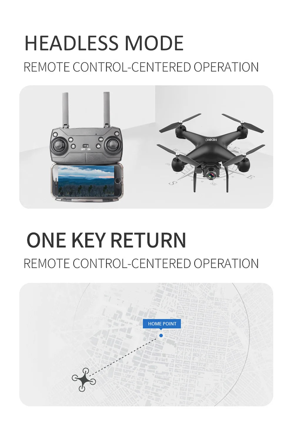 RC الطائرة بدون طيار FPV كوادكوبتر الطائرات بدون طيار مع كاميرا ESC 4K HD المهنية واسعة الزاوية التصوير الجوي حياة طويلة هليكوبتر التحكم عن بعد 36 RC Drone, headless mode remote control-centered operation d40h one key